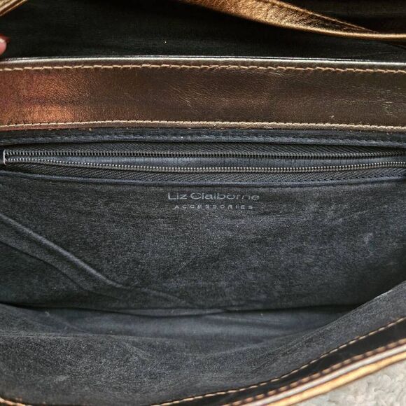Vintage 90s Liz Claiborne Metallic Bronze Purse - Picture 5 of 9